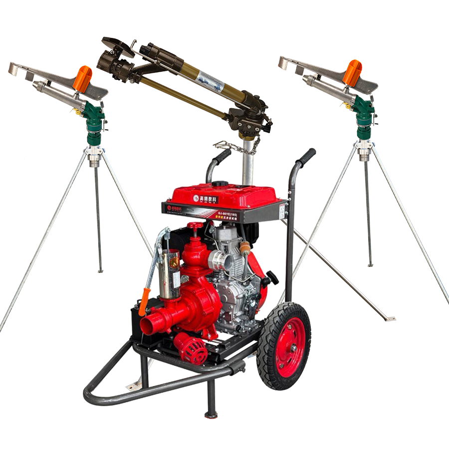 咸宁一体式灌溉机组 全套喷枪水带配齐 抗旱浇地神器